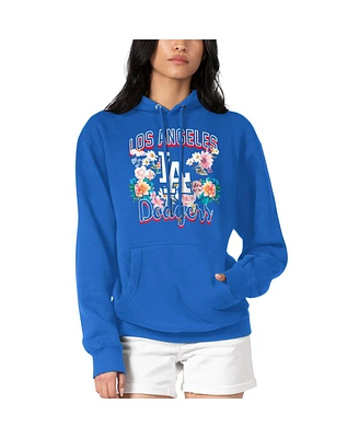 G-iii 4Her by Carl Banks Women's Royal Los Angeles Dodgers Flowers Graphic Pullover Hoodie