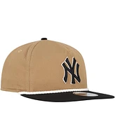 New Era Men's Khaki/Black New York Yankees Golfer Snapback Hat