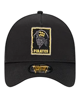 New Era Men's Black Pittsburgh Pirates Tonal Pop 9FORTY A-Frame Adjustable Hat