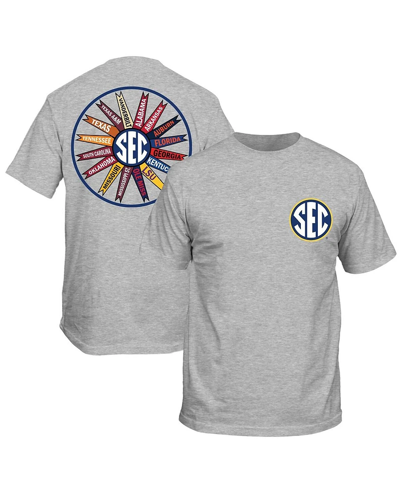 New World Graphics Men's Heather Gray Sec Pinwheel T-Shirt