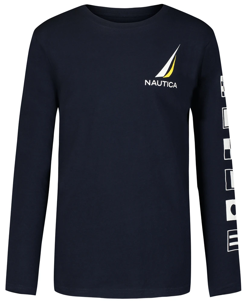 Nautica Toddler Boys Signal Block Long Sleeve Tee