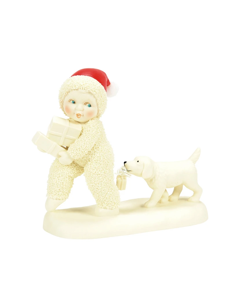 Department 56 Snowbabies Puppy Parcels Figurine, 4.33 Inches