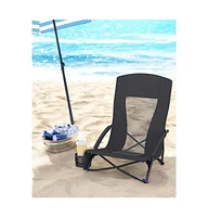 Slickblue Compact Folding Beach Chair – Lightweight, Portable & Comfortable Seating for Outdoor Relaxation