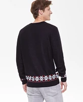 Holiday Lane Men's Downhill-Skiing Graphic Sweater, Created for Macy's