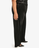 Calvin Klein Plus High Rise Wide Leg Velvet Pants