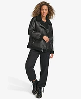 Levi's Women's Faux Shearling Asymmetrical Moto Jacket