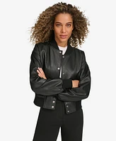 Levi's Women's Faux Leather Varsity Bomber Jacket