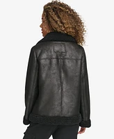 Levi's Women's Faux Shearling Asymmetrical Moto Jacket