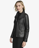 Andrew Marc Women's Beckett Asymmetrical Moto Leather Jacket