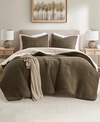 Madison Park Riordan Waffle Knit Chenille -Pc. Comforter Set