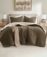 Madison Park Riordan Waffle Knit Chenille -Pc. Comforter Set