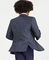 Michael Kors Big Boys Check Stretch Suit Jacket