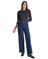 Dkny Jeans Women's High-Rise Wide-Leg Trouser