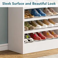 Tribesigns Shoe Rack for Entryway, 8-Tier Tall Shoe Shelf Shoes Storage Organizer, Wooden Shoe Storage Cabinet Shoe Stand for Closet, Hallway, Living