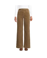 Lands' End Petite High Rise Wide Leg Corduroy Pants