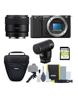 Sony Alpha Zv-E10 Aps-c () with 11mm F1.8 Lens and Content Creator Kit