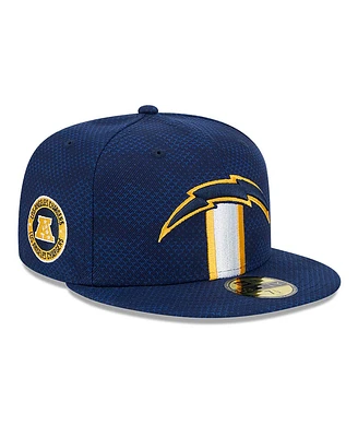 New Era Men's Navy Los Angeles Chargers 2024 Sideline 59FIFTY Fitted Hat