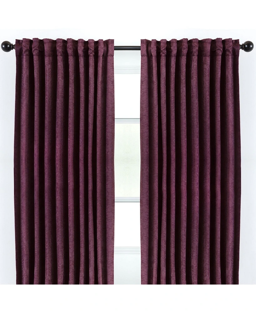 Chanasya Premium 2-Panel Embossed Leaf Textured Curtains - Back Tab, Ring Tab for Windows Living Room Bedroom