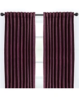 Chanasya Premium 2-Panel Embossed Leaf Textured Curtains - Back Tab, Ring Tab for Windows Living Room Bedroom