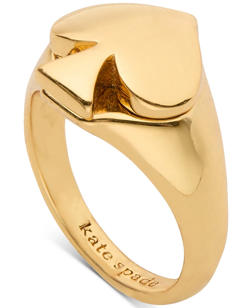 Kate Spade New York Gold-Tone Signet Ring