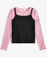 Epic Threads Little & Big Girls Dot-Print Layered-Look Long-Sleeve Top, Exclusively at Macy's