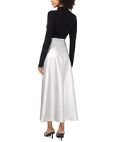 Vince Camuto Women's Faux-Leather Seamed Maxi Skirt