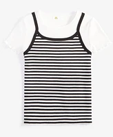 Epic Threads Little & Big Girls Striped Layered-Look Camisole T-Shirt, Exclusively at Macy's