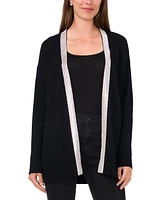 Vince Camuto Women's Open-Front Rhinestone-Trim Cardigan