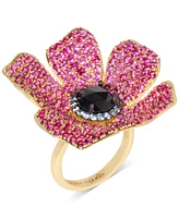 Kate Spade New York Gold-Tone Cubic Zirconia Flower Statement Ring