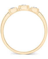 Wrapped Diamond Triple Bezel Ring (1/4 ct. t.w.) in 10k Gold, Created for Macy's