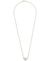 Wrapped Diamond Interlocking Link 18" Pendant Necklace (1/6 ct. t.w.) in 10k Gold, Created for Macy's