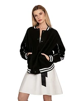 Belle & Bloom Women's Hold Me Close Letterman Bomber