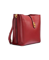 Donna Karan Bridgehampton Leather Turnlock Triple Compartment Crossbody