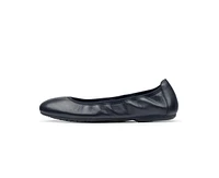 Shoes for Crews Lila Ina, Women's Work Ballet Flats, Slip Resistant, Lightweight, Black, 6.5