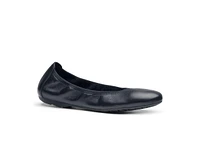 Shoes for Crews Lila Ina, Women's Work Ballet Flats, Slip Resistant, Lightweight, Black, 6.5