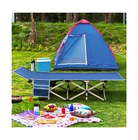 Yaheetech Folding Camping Bed Navy Blue
