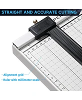 Yescom 15" Cut Length B4 Paper Cutter Guillotine 12 Sheet Cutting Machine Photo Trimmer