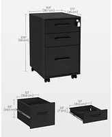 Slickblue Secure Office Filing Cabinet with Lock for Safe Document Storage