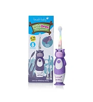 Brush-Baby WildOnes Hippo Kids Electric Rechargeable Toothbrush | Childrens Electric Toothbrush | Animal Character Toothbrush