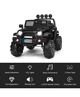 Gymax Electric Kids Ride On 12V Truck Car w/ MP3 Remote Control Black