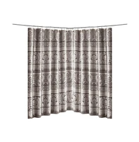 Home Outfitters Grey Jacquard Shower Curtain 72"W x 72"L, Shower Curtain for Bathrooms, Transitional