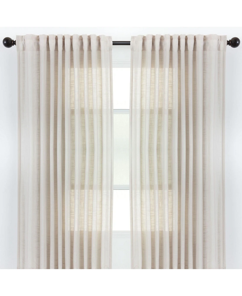 Chanasya Premium 2-Panel Soft Textured Semi Sheer Curtains for Window Living Room Bedroom Kitchen Office