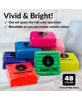 Hippie Crafter Polymer Clay Set 48 Colors