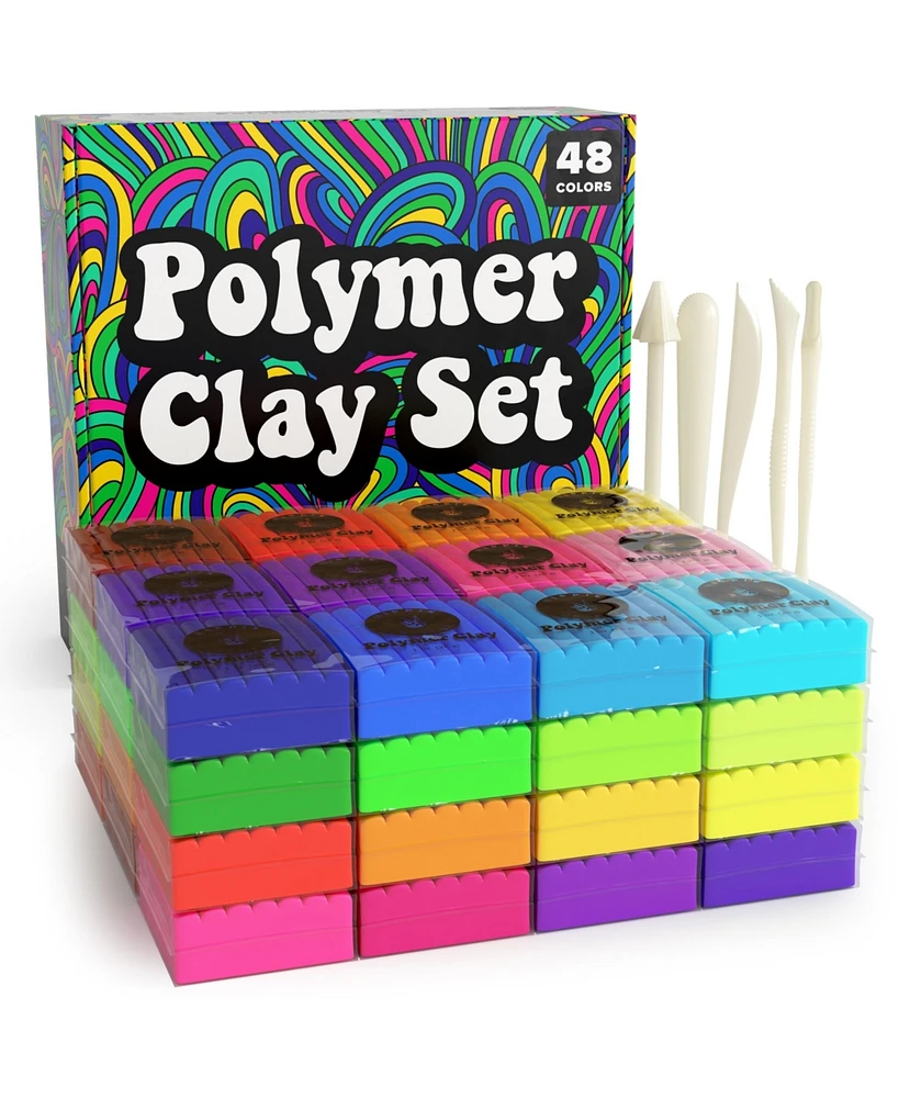 Hippie Crafter Polymer Clay Set 48 Colors