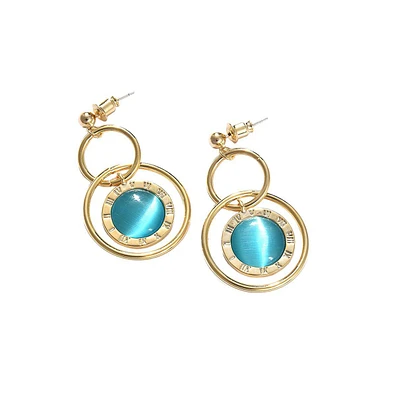 Sohi Women's Circular Drop Earrings