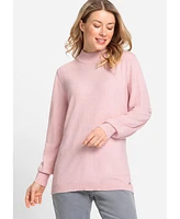 Olsen Women's Long Sleeve Mock Neck Pullover