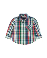 RuggedButts Baby Boys Long Sleeve Button Down Shirt