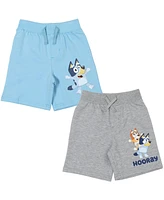 Bluey Toddler Boys French Terry 2 Pack Shorts to