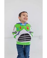 Disney Pixar Toddler Boys Toy Story Buzz Lightyear Fleece Zip Up Hoodie to