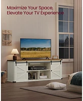 Slickblue 23.9-Inch High Tv Stand for TVs Up to 75 Inches Modern Storage Solutions Living Room